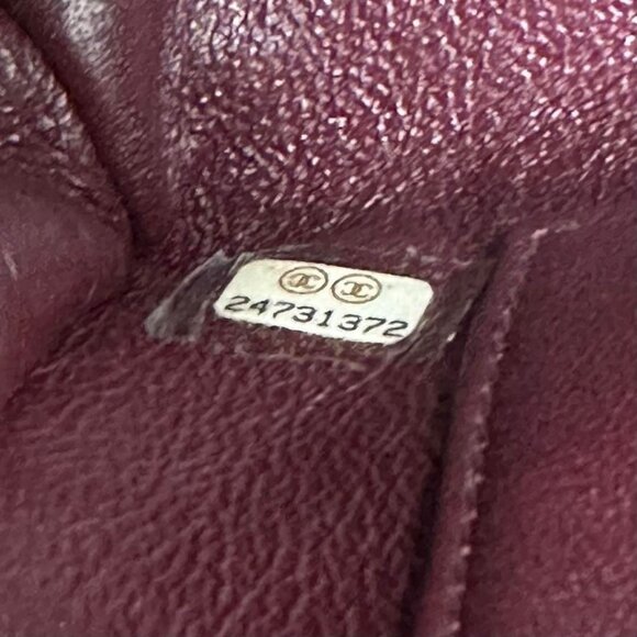 Authentic CHANEL Caviar Lizard Embossed Quilted Small Coco Handle Flap Burgundy - Picture 8 of 14